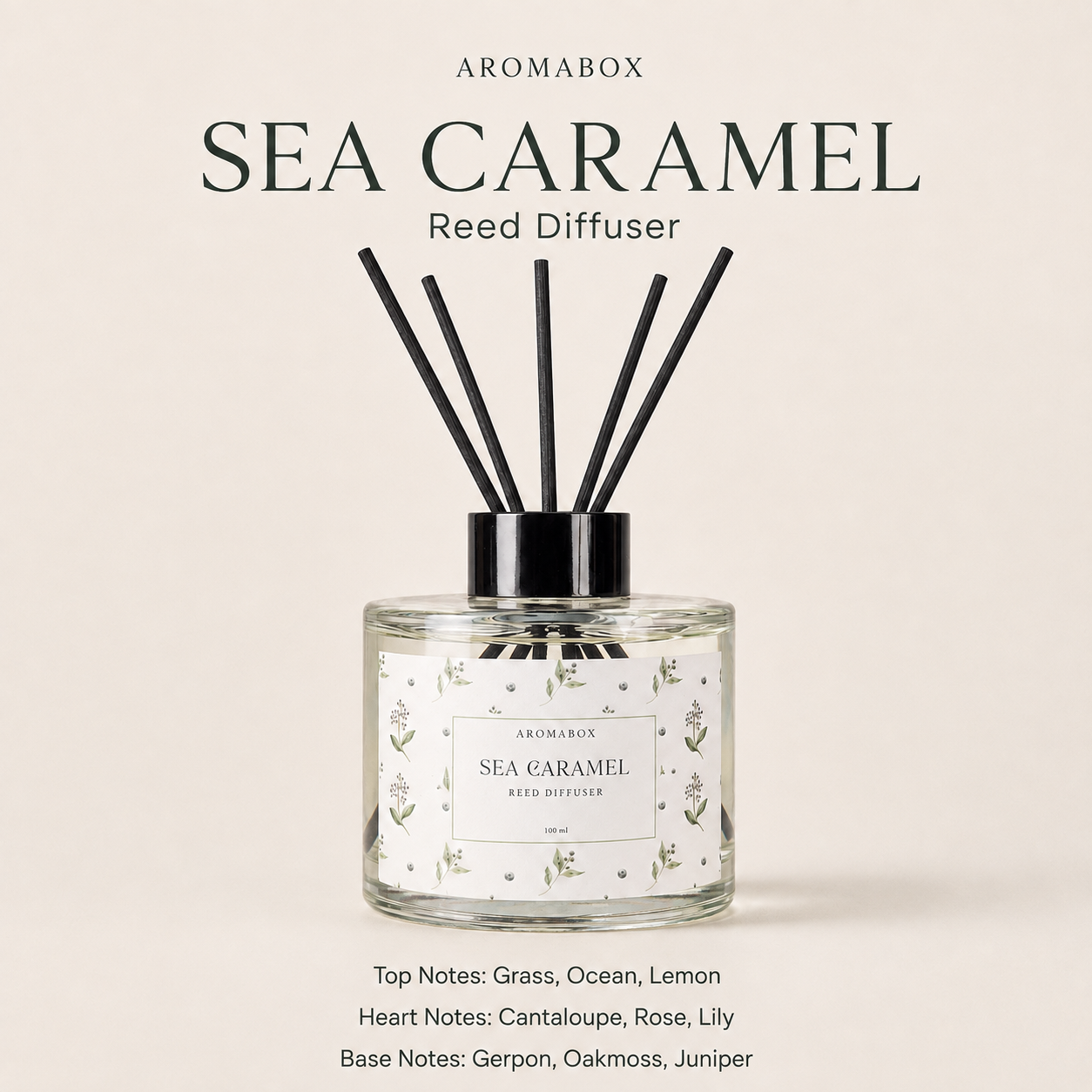 sea caramel reed scent notes