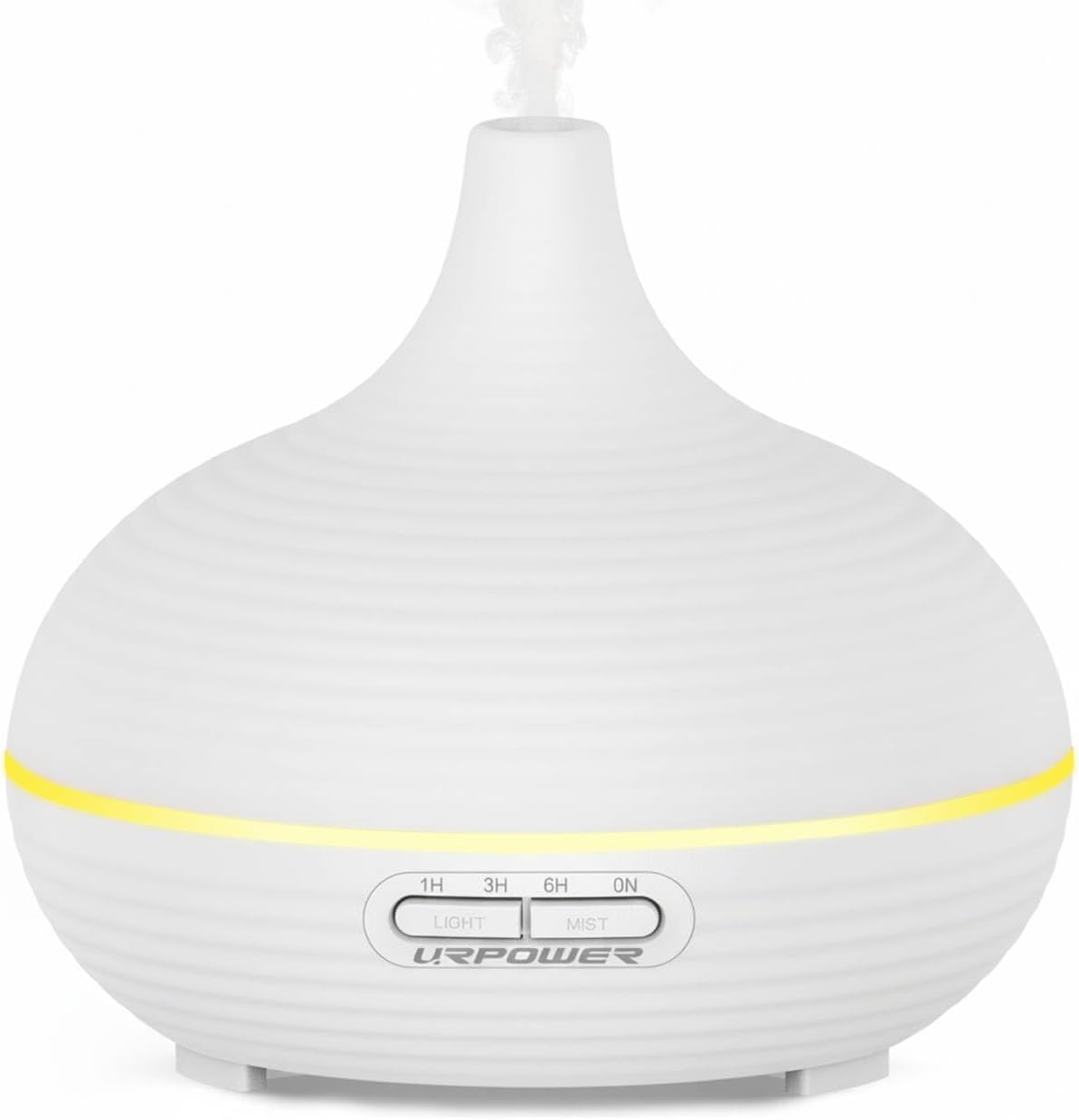 URPOWER 300ml Ultrasonic Aroma Diffuser & Humidifier with Timer (Striped White)